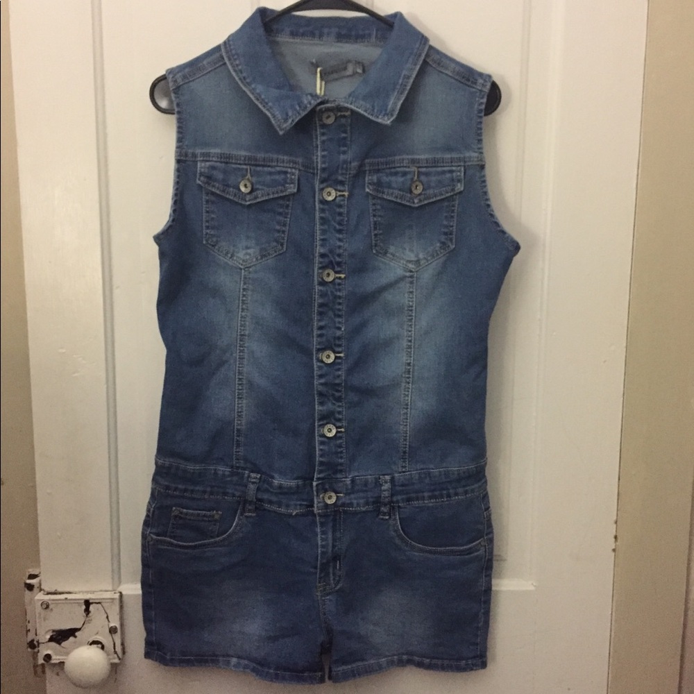 Denim Romper/Bodysuit